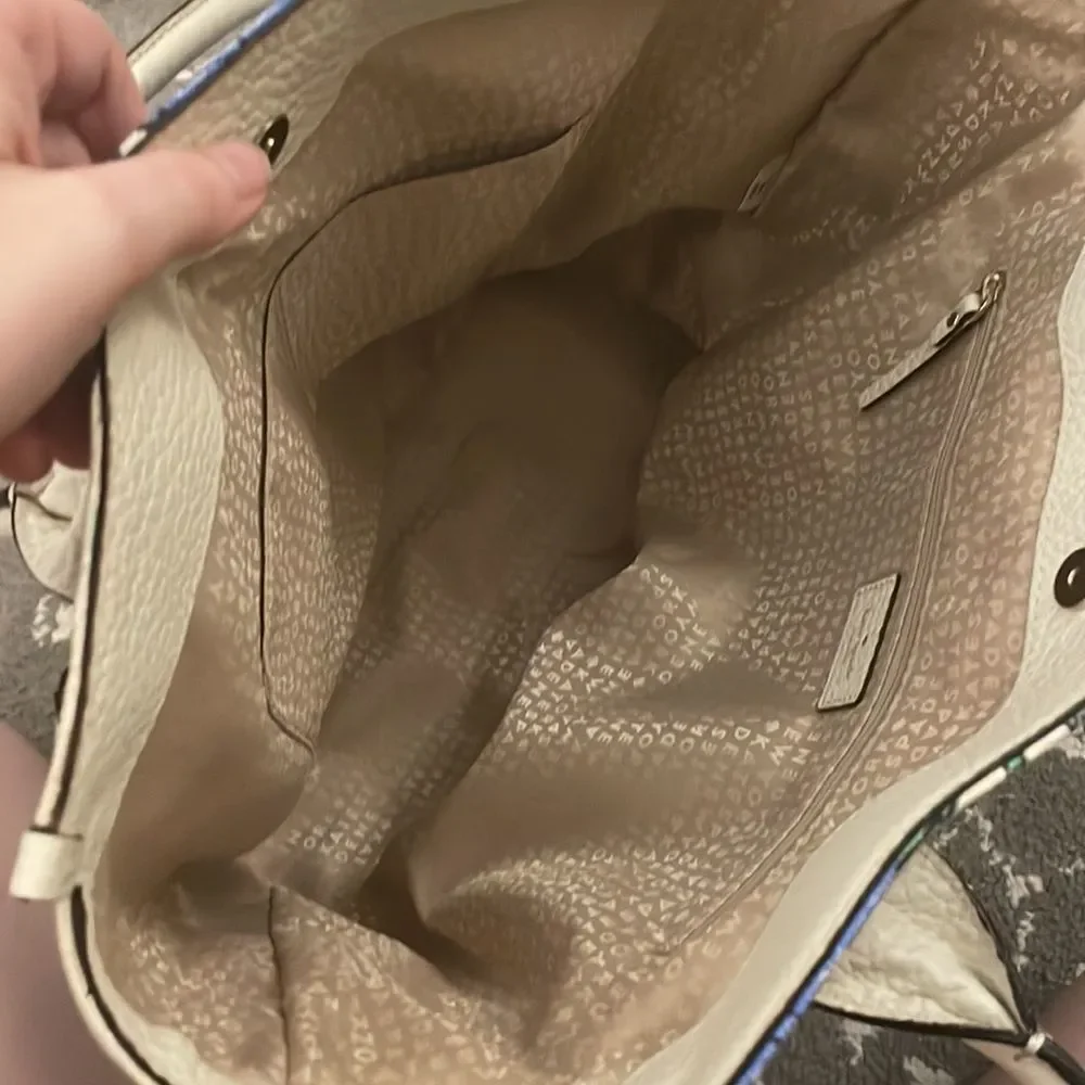 Kate Spade Blue Floral Canvas Style Large tote bag